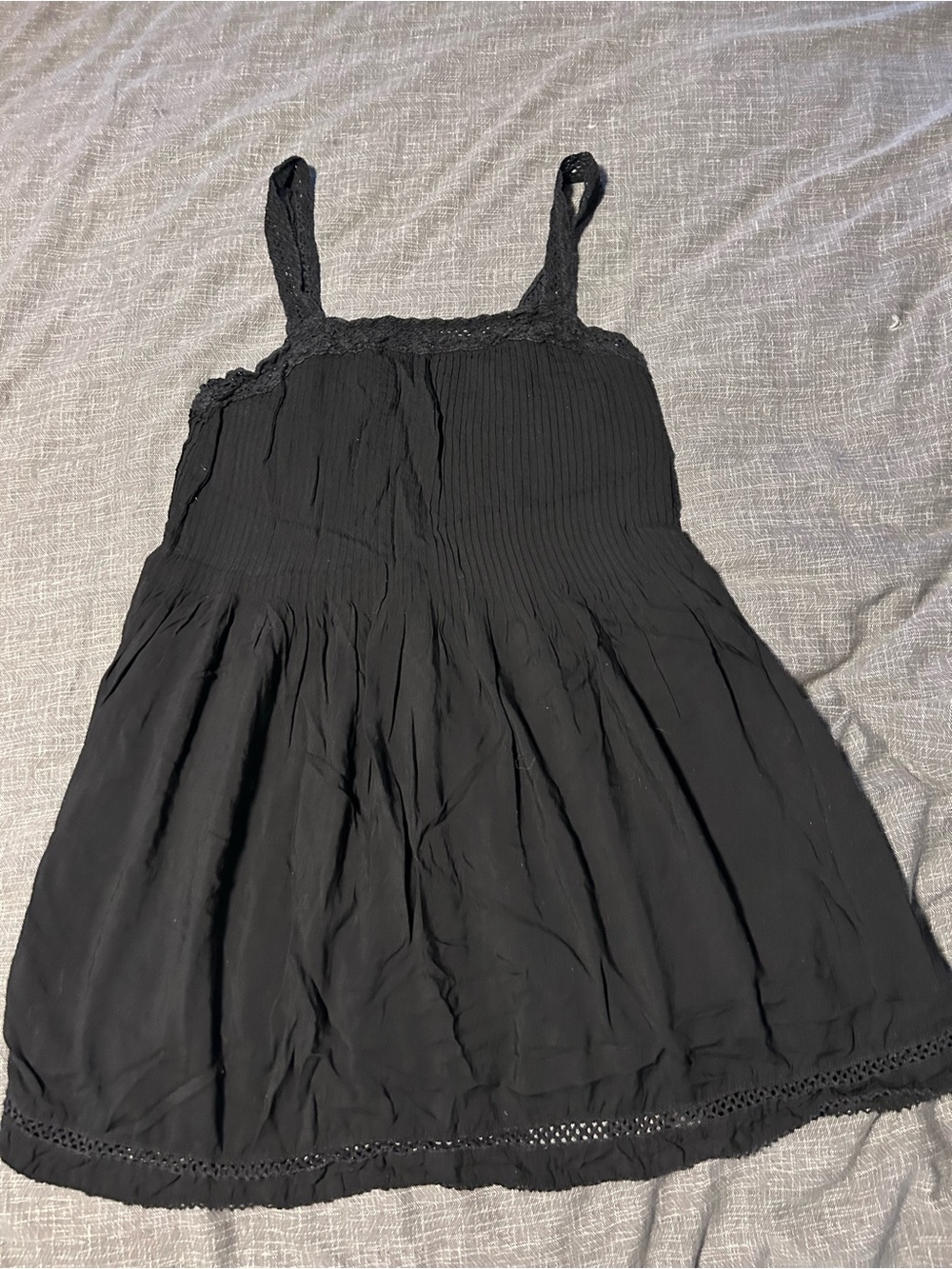 Wilfred Black Lace-Trim Sun Dress for Girls